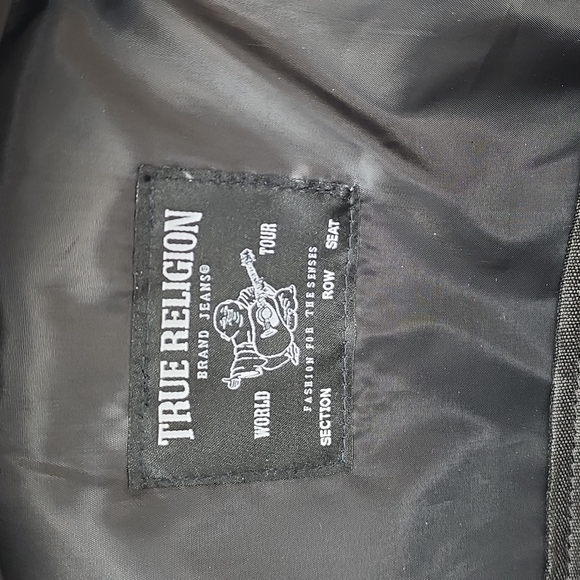 True Religion Bags True Religion Black With Gold Logo Writing Backpack With Computer